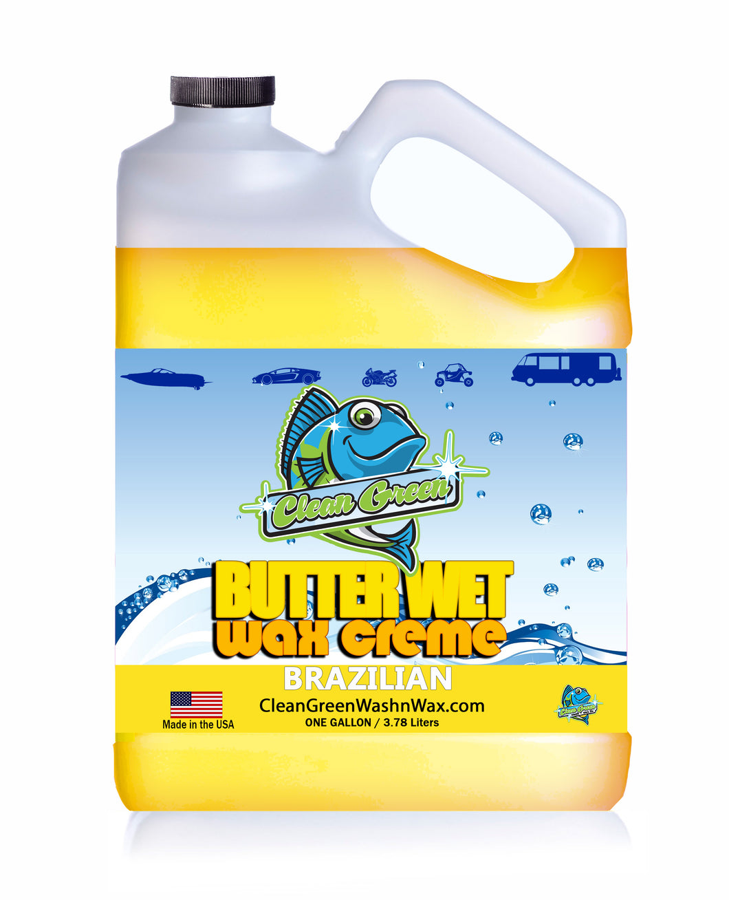Clean Green Wash n Wax Butter Wet Wax Creme 1 gal