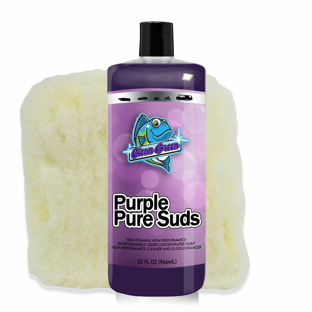 Clean Green Purple Pure Suds with Wash Pad